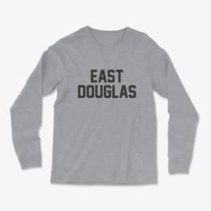 East Douglas Massachusetts Classic Block Light Soft Long Sleeve T-Shirt