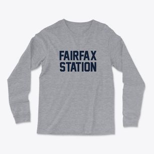 Fairfax Station Virginia Classic Block Light Soft Long Sleeve T-Shirt