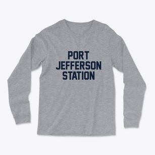 Port Jefferson Station New York Classic Block Light Soft Long Sleeve T-Shirt