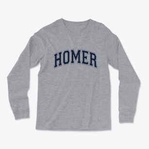 Homer Nebraska Varsity Light Soft Long Sleeve T-Shirt