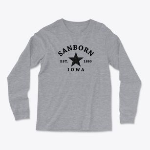 Sanborn Iowa Star Light Soft Long Sleeve T-Shirt