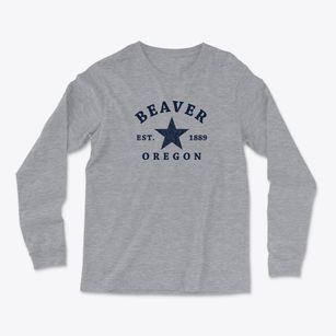 Beaver Oregon Star Light Soft Long Sleeve T-Shirt