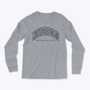 Minneapolis Minnesota Inline Light Soft Long Sleeve T-Shirt