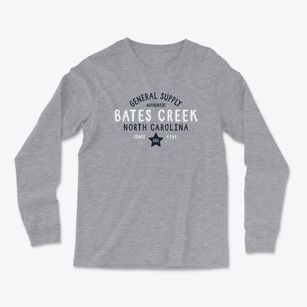 Bates Creek North Carolina General Supply Light Soft Long Sleeve T-Shirt