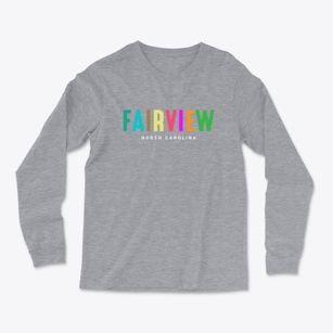 Fairview North Carolina Color Pop Light Soft Long Sleeve T-Shirt
