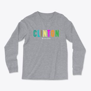 Clinton Michigan Color Pop Light Soft Long Sleeve T-Shirt