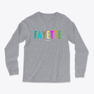 Fayette Ohio Color Pop Light Soft Long Sleeve T-Shirt