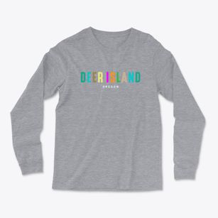 Deer Island Oregon Color Pop Light Soft Long Sleeve T-Shirt