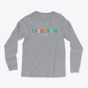 Lincolnwood Illinois Color Pop Light Soft Long Sleeve T-Shirt