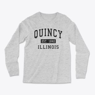 Quincy Illinois Classic Established Light Soft Long Sleeve T-Shirt