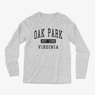 Oak Park Virginia Classic Established Light Soft Long Sleeve T-Shirt