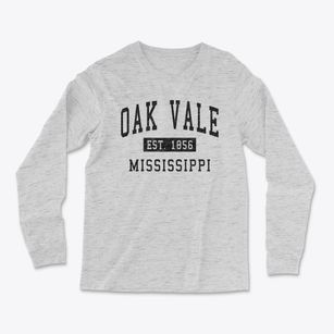 Oak Vale Mississippi Classic Established Light Soft Long Sleeve T-Shirt