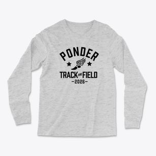 Ponder High School Track and Field Light Soft Long Sleeve T-Shirt