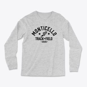 Monticello High School Track and Field Light Soft Long Sleeve T-Shirt