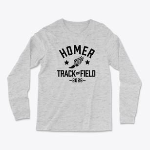 Homer High School Track and Field Light Soft Long Sleeve T-Shirt