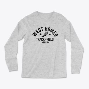West Homer Elementary School Track and Field Light Soft Long Sleeve T-Shirt