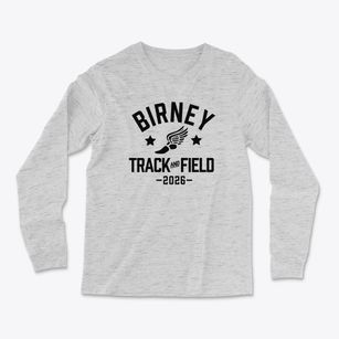 Birney Elementary School Track and Field Light Soft Long Sleeve T-Shirt