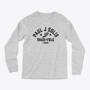 Paul J Solis Elementary School Track and Field Light Soft Long Sleeve T-Shirt