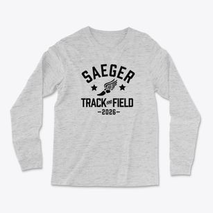 Saeger Middle School Track and Field Light Soft Long Sleeve T-Shirt