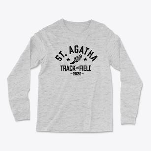 Saint Agatha Elementary School Track and Field Light Soft Long Sleeve T-Shirt