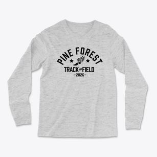 Pine Forest Middle School Track and Field Light Soft Long Sleeve T-Shirt