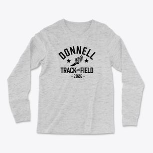Donnell Junior High School Track and Field Light Soft Long Sleeve T-Shirt