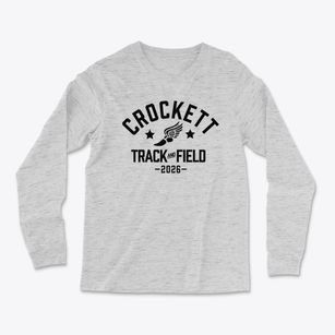 Crockett Junior High School Track and Field Light Soft Long Sleeve T-Shirt