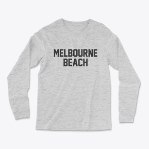 Melbourne Beach Florida Classic Block Light Soft Long Sleeve T-Shirt
