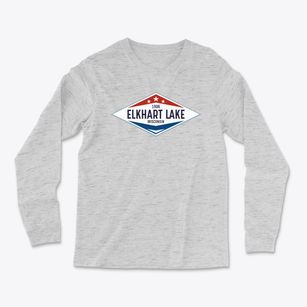 Elkhart Lake Wisconsin Diamond Star Light Soft Long Sleeve T-Shirt