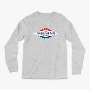 Snoqualmie Pass Washington Diamond Star Light Soft Long Sleeve T-Shirt