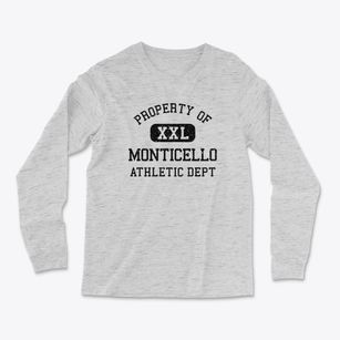 Monticello Louisiana Athletic Dept Light Soft Long Sleeve T-Shirt