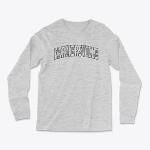 Farmersville New York Trendy Block Light Soft Long Sleeve T-Shirt