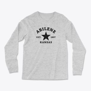 Abilene Kansas Star Light Soft Long Sleeve T-Shirt