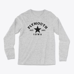 Plymouth Iowa Star Light Soft Long Sleeve T-Shirt