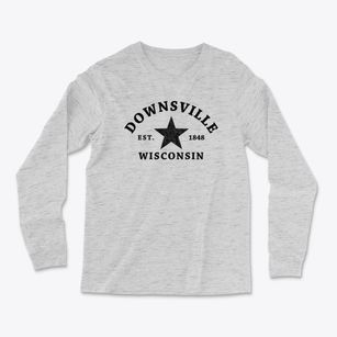 Downsville Wisconsin Star Light Soft Long Sleeve T-Shirt