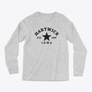 Hartwick Iowa Star Light Soft Long Sleeve T-Shirt