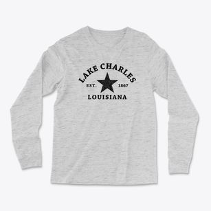 Lake Charles Louisiana Star Light Soft Long Sleeve T-Shirt