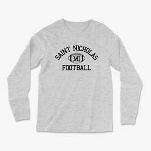 Saint Nicholas Michigan Football Light Soft Long Sleeve T-Shirt