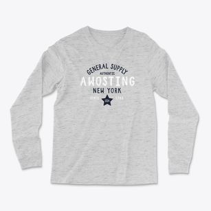 Awosting New York General Supply Light Soft Long Sleeve T-Shirt