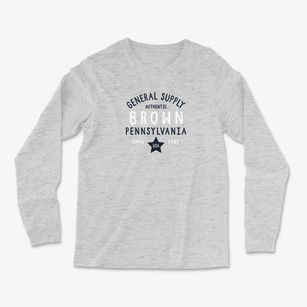 Brown Pennsylvania General Supply Light Soft Long Sleeve T-Shirt