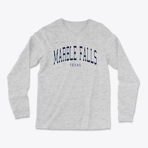 Marble Falls Texas Traditional Light Soft Long Sleeve T-Shirt