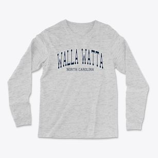 Walla Watta North Carolina Traditional Light Soft Long Sleeve T-Shirt