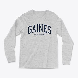 Gaines West Virginia Traditional Light Soft Long Sleeve T-Shirt