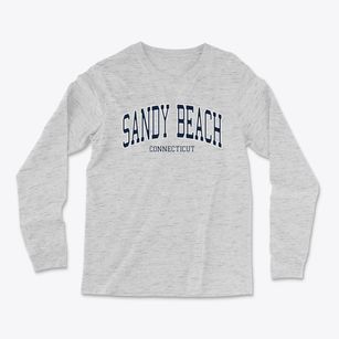 Sandy Beach Connecticut Traditional Light Soft Long Sleeve T-Shirt