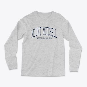 Mount Mitchell North Carolina Traditional Light Soft Long Sleeve T-Shirt