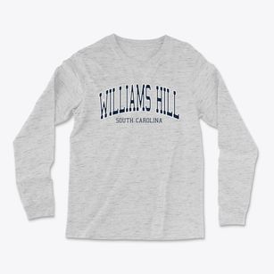 Williams Hill South Carolina Traditional Light Soft Long Sleeve T-Shirt