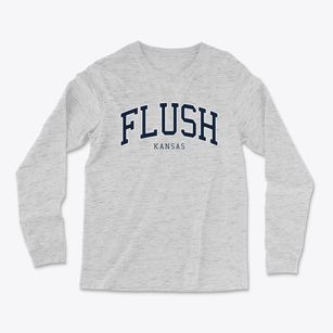 Flush Kansas Traditional Light Soft Long Sleeve T-Shirt