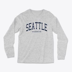 Seattle Washington Traditional Light Soft Long Sleeve T-Shirt