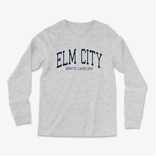 Elm City North Carolina Traditional Light Soft Long Sleeve T-Shirt