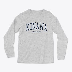 Konawa Oklahoma Traditional Light Soft Long Sleeve T-Shirt